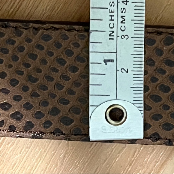 Brown Leather Lizard Pattern Embossed Belt - Picture 5 of 5
